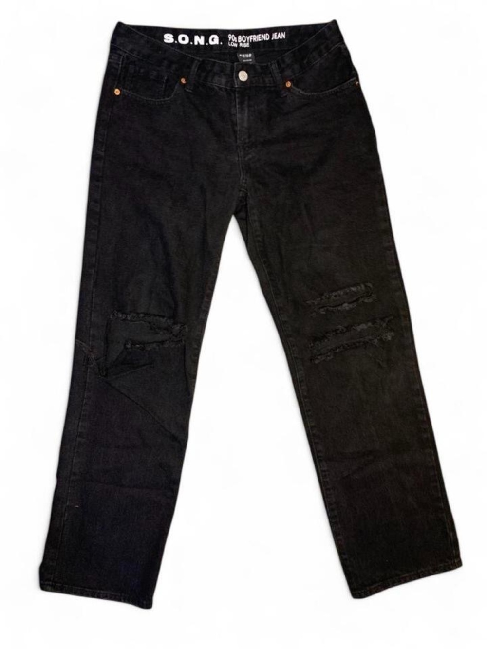 S.O.N.G women’s Black Cotton Jeans - Size 7/28